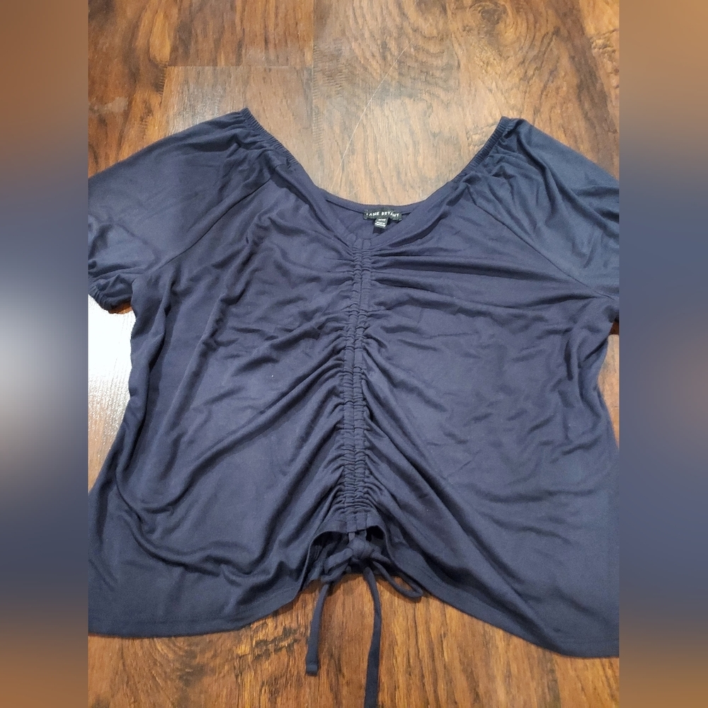 Lane Bryant Blue cropped blouse